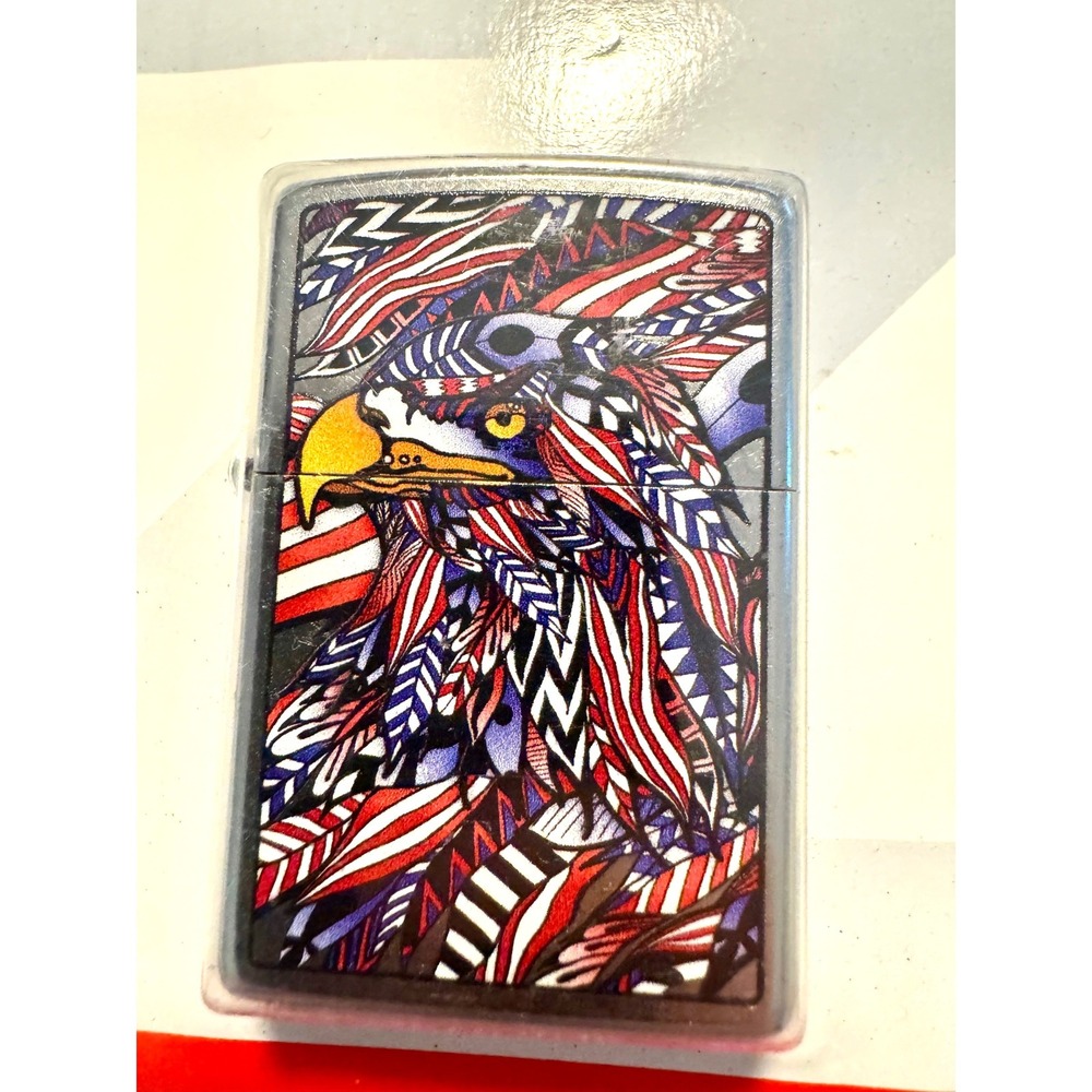 Zippo American Eagle Head Design Windproof Lighter‎ NIP Made USA